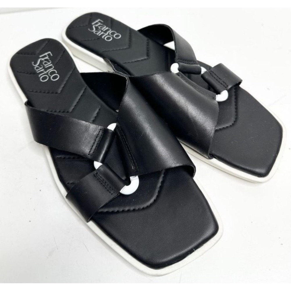 Franco Sarto Black and White Sandals